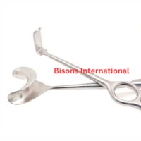 Rétracteur chirurgical dentaire incurvé Bisons International en acier inoxydable, orthopédique, pour tissus mous, certifié CE Classe I