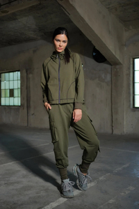 Conjunto Deportivo Táctico Personalizado para Mujer, Sudadera con Capucha y Cremallera Extra Grande, Pantalones Jogger, Ropa Deportiva Premium de Felpa - Product Image 6