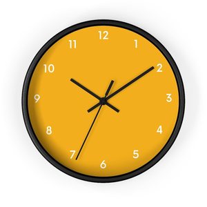 Reloj de Pared Simple en Tono Tierra Naranja - Reloj de Pared Naranja, Colores en Tono Tierra, Reloj con Números, Color Sólido, Reloj de Pared Moderno - Product Image 5