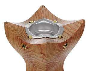 Design moderne de haute qualité en bois d'acacia naturel avec laiton fantaisie décor à la maison brûleur d'encens de bonne qualité avec utilisation pour la maison FWE - Product Image 4