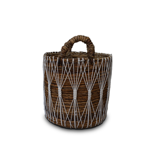 Juego de 3 Cestas de Almacenamiento de Macramé Tejido Gubuk Bali, Diseño Ovalado Moderno con Asa para Ropa y Lavandería - Product Image 2