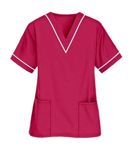 Medical <b>Scrub</b> <b>Top</b> Shirt Nurse Hospital Uniform Stretch Unisex <b>Scrub</b> Shirt - Product Image 1