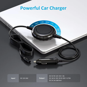 อะแดปเตอร์แปลงไฟสำหรับแล็ปท็อป 100W ใช้ได้กับรถยนต์ ใช้ได้กับ HP Dell <span class=keywords><strong>Acer</strong></span> Asus Lenovo Thinkpad Toshiba Samsung Sony พร้อมหัวต่อ USB C 16 แบบ - Product Image 6