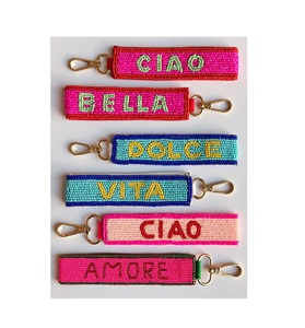 Llaveros Promocionales de Acero Inoxidable con Soporte para Monedas, Abalorios Coloridos, Hechos a Mano, de Buena Calidad para Uso Diario - Product Image 1