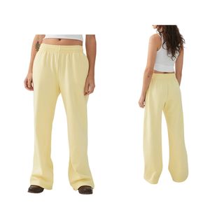 Pantalones Deportivos de Cintura Alta y Pierna Ancha para Mujer, Pantalones Casuales Holgados, Logotipo Personalizado OEM, Fabricante de Ropa para Mujer al por Mayor - Product Image 1