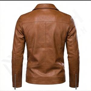 แจ็คเก็ตหนังแท้สำหรับขี่มอเตอร์ไซค์คุณภาพดีที่สุดสำหรับผู้ชาย รุ่นใหม่ล่าสุดสำหรับฤดูหนาว พร้อมแผ่นป้องกันที่ถอดออกได้ สามารถสั่งทำได้ - Product Image 2