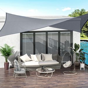 Tenda Parasole Grigia 13 x 20 per Esterni, Telo Ombreggiante per Patio, Terrazzo e Giardino con Anelli a D e Corda Inclusi - Product Image 2