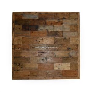 Rustic Handmade Wood <b>Coffee</b> <b>Table</b> Reclaimed Boat Wood Antique Square Top Natural Finish Indoor Outdoor Living Room Furniture - Product Image 2