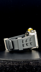 Montre de grande taille Jumbo Iced out avec bracelet en caoutchouc de qualité supérieure, diamants Moissanite couleur D VVS 1, mouvement automatique à quartz. - Product Image 6