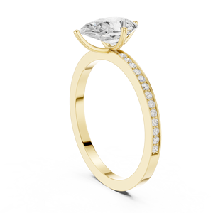 Yellow Gold Marquise Cut Lab Grown Diamond Engagement <b>Ring</b> for Women Lab Grown Diamond Wedding Promise <b>Ring</b> Fine Jewelry - Product Image 2