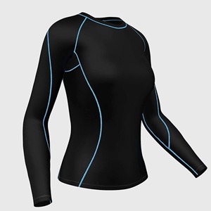 T-shirt de sport respirant pour femme, coupe ajustée, en poly-spandex, compression, anti-transpiration, pour yoga et entraînement, fournisseur en gros direct usine - Product Image 2