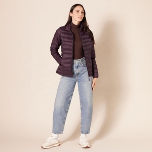 Chaqueta Acolchada Ligera de Punto para Mujer, Transpirable, Resistente al Agua, con Cierre, para Invierno, Cortavientos, con Capucha - Product Image 3
