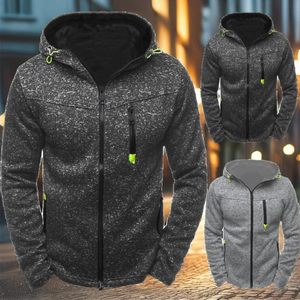 Men's Premium Full <b>Zip</b> <b>Hooded</b> Sweatshirt with Soft Fleece Interior Comfortable Casual Everyday Wear Full Front Zipper - Product Image 3