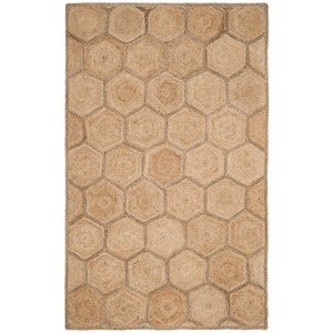 Tapis de sol rectangulaire moderne en jute, tressé à la main, fabriqué à la machine, antidérapant, antimicrobien, pour l'extérieur, le bureau, la plage - Product Image 5