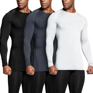 Camiseta de Compresión de Manga Larga Blanca para Hombre, Spandex/Poliéster, Secado Rápido, Top Deportivo de Manga Larga, UPF50+, Transpirable, Ecológica - Product Image 6