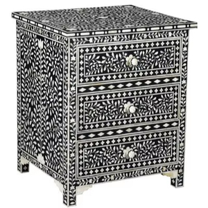 Incrustaciones de hueso de alta calidad y mesa de resina para sala de estar y uso de habitación y almacenamiento de oficina con cajones y pulido a mano - Product Image 1