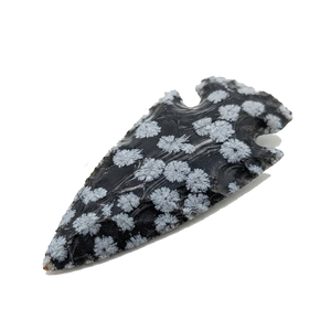 Puntas de flecha de obsidiana natural con forma de copo de nieve, puntas de flecha de jaspe elegante curativas, gemas de cristal para mayoristas - Product Image 5