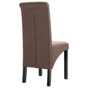 Juego de 2 Sillas de Comedor Ergonómicas Estándar de Tela Marrón - Product Image 5