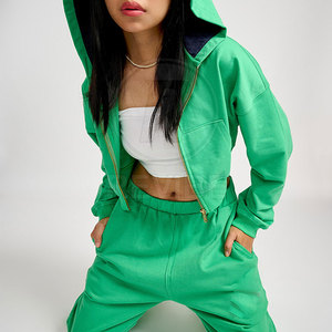 Sudaderas con Capucha Cortas de Invierno para Mujer, Cómodas, con Cierre, Impresión Personalizada, Tejido 100% Algodón Transpirable, Tacto Suave - Product Image 3