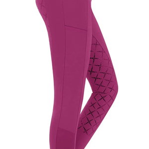 Pantalones de equitación atléticos con agarre de silicona en las rodillas, duraderos y ligeros, para entrenamiento ecuestre. - Product Image 4