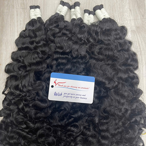 Extensions de cheveux humains bouclés bruts birmans en vrac, très demandées, pour tressage, double épaisseur, texture naturelle douce et rebondissante, sans perte de cheveux - Product Image 3
