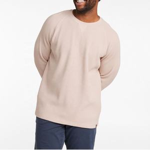 T-shirts de fitness confortables et légers à manches longues en tricot gaufré 100% coton, respirants, décontractés, à séchage rapide pour hommes - Product Image 3