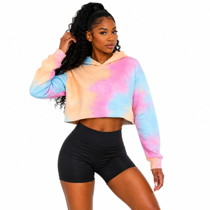 Sudadera con Capucha Corta Tie Dye de la Hermandad Cosh International, Ropa Deportiva Casual Moderna, Sudadera con Capucha Estilo Streetwear - Product Image 1