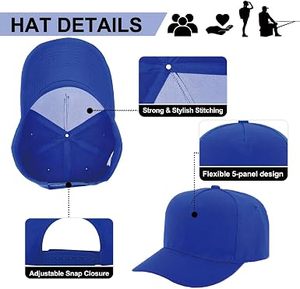Fabricante de Gorras de Sarga de 5 Paneles de Poliéster/Algodón Hechas a Medida en Pakistán, Unisex, de Alta Calidad, Cómodas, Nuevo Diseño - Product Image 3
