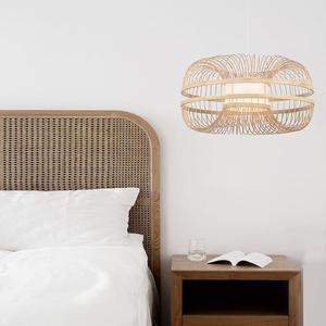 Abat-jour en bambou et rotin, design tendance, éco-responsable, pour la décoration de restaurant - Product Image 6