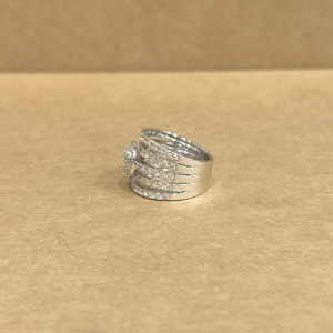 Nuevo Diseño Anillo de Diamantes de Oro Blanco de 18KT con Corte Redondo de 3.18CT, Diamantes Cultivados en Laboratorio, para Boda, Aniversario, Compromiso, Fiesta, para Mujer - Product Image 3