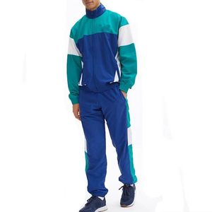 ชุดวอร์มผู้ชายปี 2026 แบบ Color Blocking เสื้อแจ็คเก็ตซิปเต็มตัว กางเกงขายาว สไตล์สปอร์ต ระบายอากาศได้ดี ผลิตจากโพลีเอสเตอร์และผ้าฝ้าย เหมาะสำหรับใส่ในฤดูใบไม้ร่วง ทรงปกติ - Product Image 1