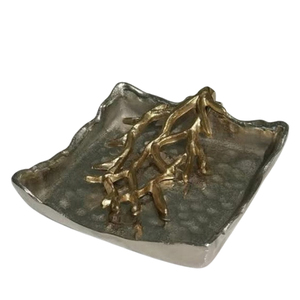 Premium Quality Aluminum Metal Square Shape Silver Plated Free Decorative Bowl Hot Selling Highest Quality - Product Image 1