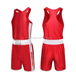 Uniforme de boxe unisexe avec logo personnalisé, logo sur le devant, polyester respirant, séchage rapide, vêtements d'équipe - Product Image 3