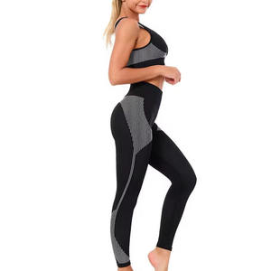 Hot Sale 3-Piece Yoga Set <b>Slimming</b> High-Waist Sports Bra & Shorts for Women Flared <b>Leggings</b> Breathable Spandex/Nylon Tummy - Product Image 5