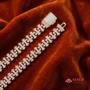 Rose Gold Plated Moissanite Necklace Hip Hop Party Fashion Jewelry <b>Cross</b> Link <b>Chain</b> Women Men Elegant Gift New York City Fine - Product Image 2