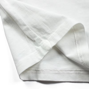 T-shirt formel blanc surdimensionné pour homme, 100 % coton, manches courtes, col roulé, logo frontal tricoté avec motif, séchage rapide - Product Image 2