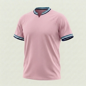 Camiseta Deportiva Informal para Hombre, Transpirable, de Secado Rápido, Ropa Deportiva, Cuello en V, Manga Corta, Top de Moda para Fitness - Product Image 3