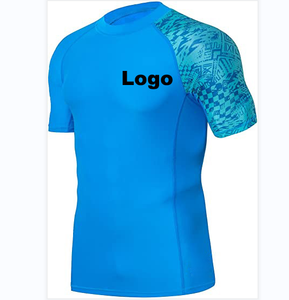 Camisetas de compresión deportivas más vendidas, de secado rápido, manga corta, con protección UPF50+ para natación, para hombre. - Product Image 1