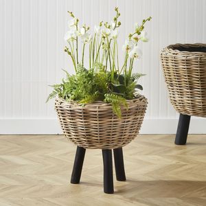 Jardinière décorative en rotin adaptée aux maisons modernes salons confortables espaces à manger balcons ou jardins de style terrasse - Product Image 6