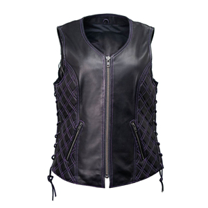 Chaleco de Cuero Genuino para Mujer con Flecos Estilo Western, Personalizable, Moda Vaquera, Precio de Fábrica, Venta al por Mayor, OEM - Product Image 3