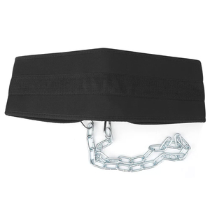 Ceinture de musculation réglable en néoprène épais 8 mm, robuste et résistante, avec longue chaîne, pour tractions – Vente en gros personnalisée - Product Image 4