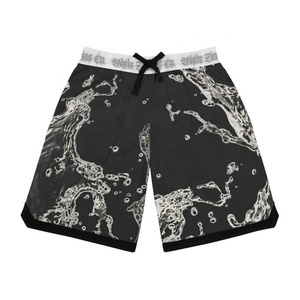 Shorts d'été pour hommes de haute qualité, style streetwear, avec logo personnalisé imprimé DTG, shorts de sport en mesh pour hommes - Product Image 4