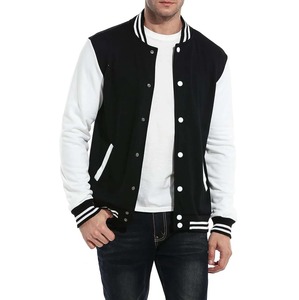 OEM Custom Winter Front Logo Varsity <b>Jacket</b> Vintage Style Baseball <b>Jacket</b> 100% Cotton <b>Fleece</b> <b>with</b> Wool <b>Lining</b> for Winter - Product Image 1
