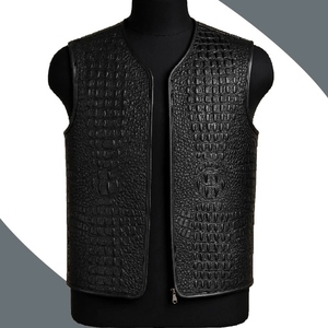 Veste de moto en cuir de crocodile véritable, coupe-vent, respirante, style vintage, conçue pour la conduite quotidienne, veste de motard de haute qualité - Product Image 2