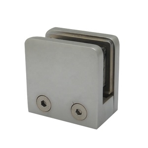 Zamac Square Type Glass Clamp with Flat Base and Frames Inch Measurement System for Securely Holding Glass Panels - Product Image 1