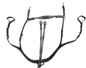 Professional FAB International BP01 Durable Comfortable Leather Breastplate Martingale Adjustable Equestrian Tack for <b>Jumping</b> - Product Image 1