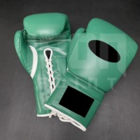 Guantes de Boxeo Profesionales Personalizables de Primera Calidad, con Cordones, para Entrenamiento de Kick Boxing, Transpirables y que Absorben la Humedad