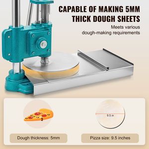 Pressa Manuale per Impasto Pizza in Acciaio Inox 9.5"/24cm per Uso Domestico e Commerciale - Product Image 4
