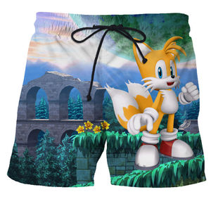 Men's Custom Print Quick Dry Drawstring Casual Shorts Mid Waist <b>Black</b> With <b>String</b> Decoration - Product Image 6