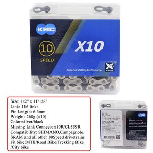 Cadena de Bicicleta KMC X10 de 116 Eslabones y 10 Velocidades - Product Image 4